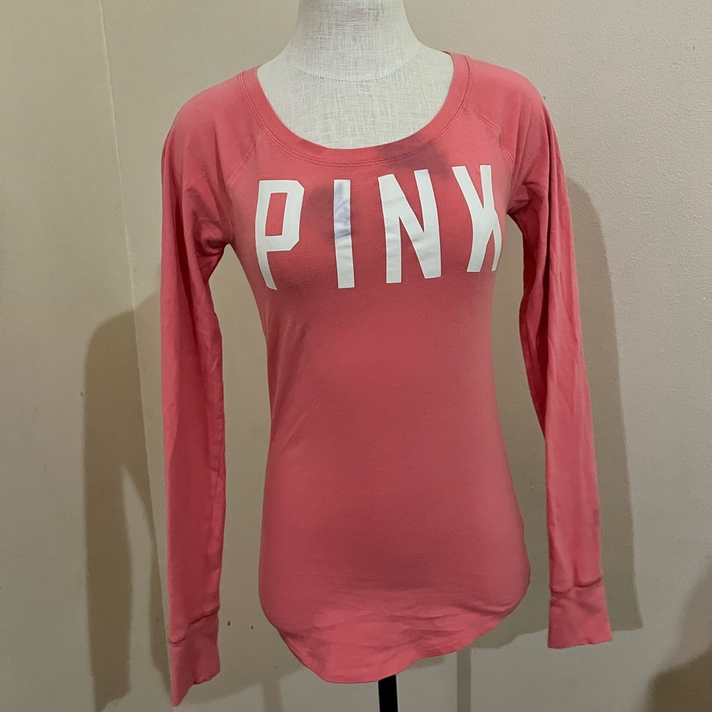 PINK Victoria's Secret Coral Long Sleeve Top